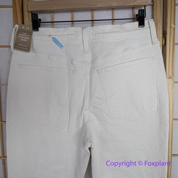 NEW Madewell The High-Rise Perfect Vintage Jean in Tile White, 30 - Picture 9 of 16